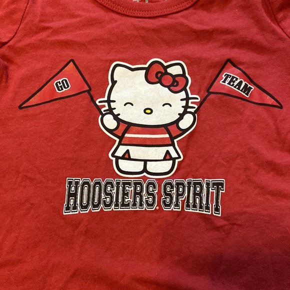 NWT ~ Old Navy HELLO KITTY Indiana Hoosiers Spirit L/S T-Shirt ~ 12-18 months - Picture 3 of 8